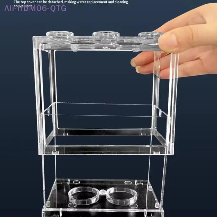 [Nouveau] Mini aquarium en acrylique, boîte pour reptiles, aquarium empilable, cylindre paysager, al