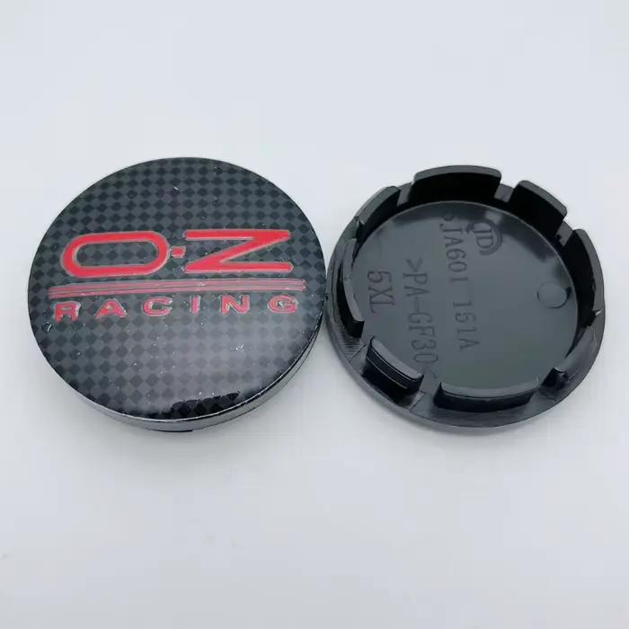 4 pièces Cache-moyeux de roue de voiture Ø 56 mm avec clips de 51 mm, emblème logo OZ O.Z Racing, ac