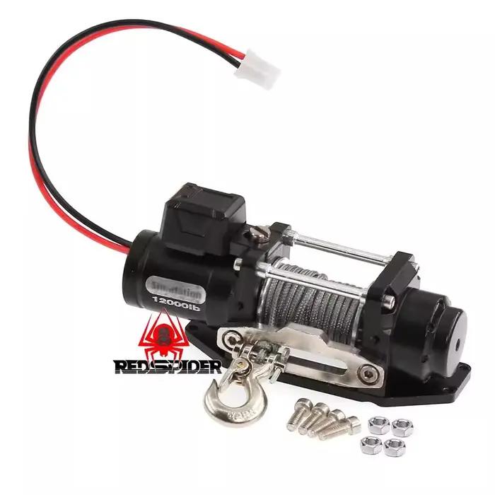 Treuil métallique sur chenilles Scx10 1/10 RC pour TRX4 D90 D110 TRX6 |   Treuil électrique robuste 
