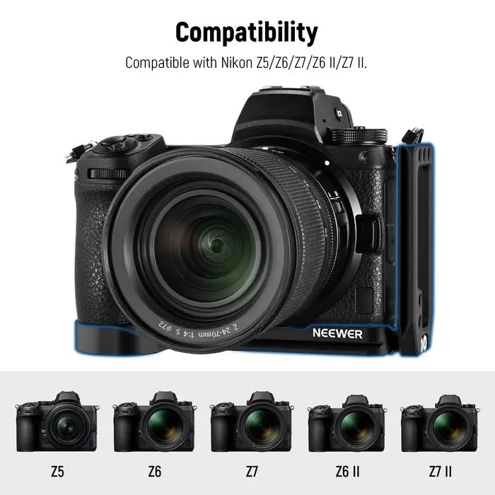 NEEpacks-Appareil photo à dégagement rapide en L, compatible avec Nikon Z5, Z6, Z7, Z6 II, Z7 II, pl