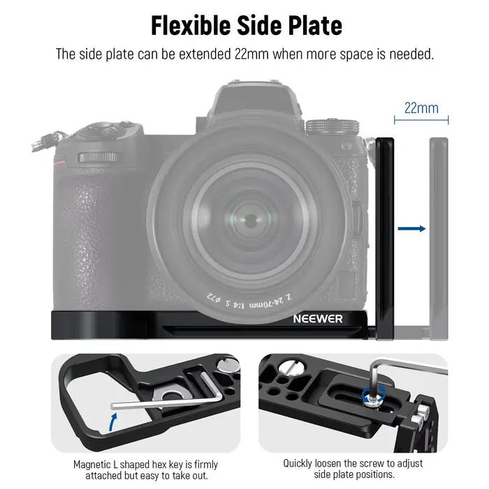 NEEpacks-Appareil photo à dégagement rapide en L, compatible avec Nikon Z5, Z6, Z7, Z6 II, Z7 II, pl