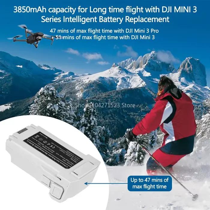 Batterie Li-ion Rechargeable 3850mAh pour Drone DJI Mini 3 Pro Plus