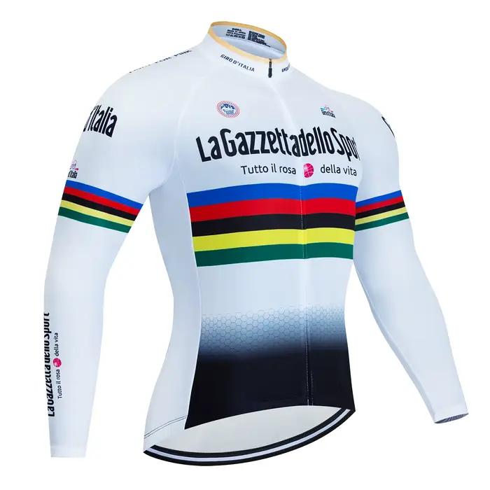 Maillots de cyclisme noirs pour hommes, chemises à manches longues, vêtements de vélo vtt, tenue d'équitation professionnelle, nouvelle collection automne 2024
