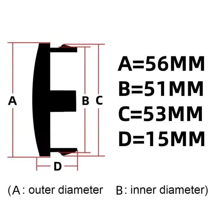 4 pièces Cache-moyeux de roue de voiture Ø 56 mm avec clips de 51 mm, emblème logo OZ O.Z Racing, accessoires de remplacement pour voiture