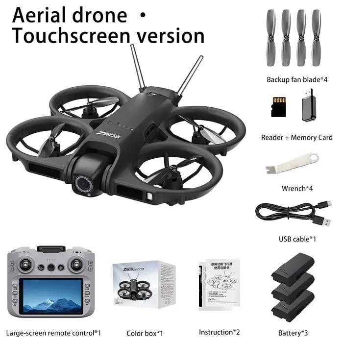 Drone intelligent avec évitement d'obstacles, caméra 8K, télécommande grand écran, prêt à l'emploi pour voler en extérieur et capturer des moments spéciaux