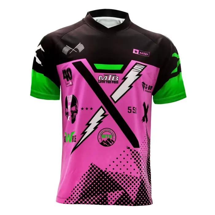 Maillot de course de motocross pour hommes, maillot de cyclisme, vtt, chemise de descente