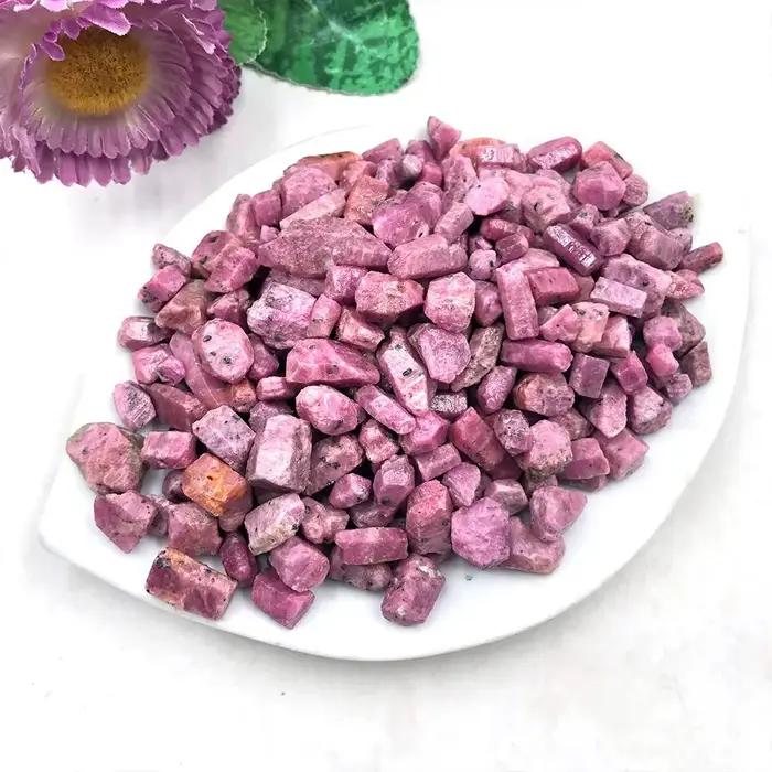Gravier de Corindon Rouge Naturel, Spécimen Minéral Brut Rare, Objets de Collection, Utilisé pour la Fabrication de Bijoux, la Décoration de Jardin et de Maison