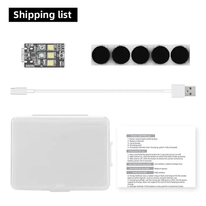 Lumière Stroboscopique Anti-Collision Réglable pour Drone Mini 3 Pro Inspire 2 Pro Voyants de Sécurité Visibles 6KM Mini Lampe Arrière à Tête de Drone Occasions Spéciales Sécurité Vol Nocturne