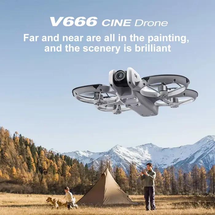 Mini drone Lenovo V666 4K professionnel avec double caméra 8K
