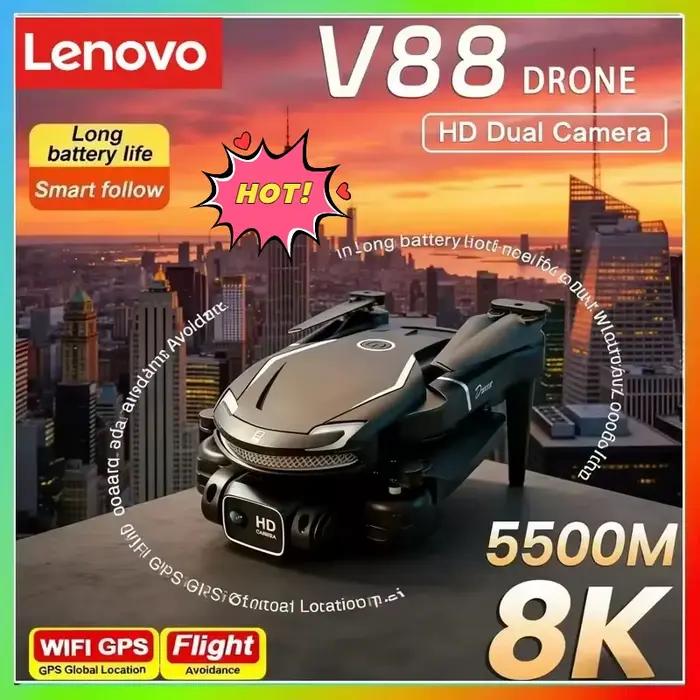 Drone Lenovo V88 8K 5G Professionnel avec Double Caméra HD pour Photographie Aérienne et Télécommande 15000M Occasions Spéciales