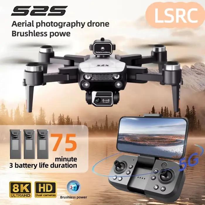 S2S Mini Drone 8K professionnel HD double caméra évitement d'obstacles moteur sans brosse pliable Rc quadrirotor jouets cadeaux MIJIA