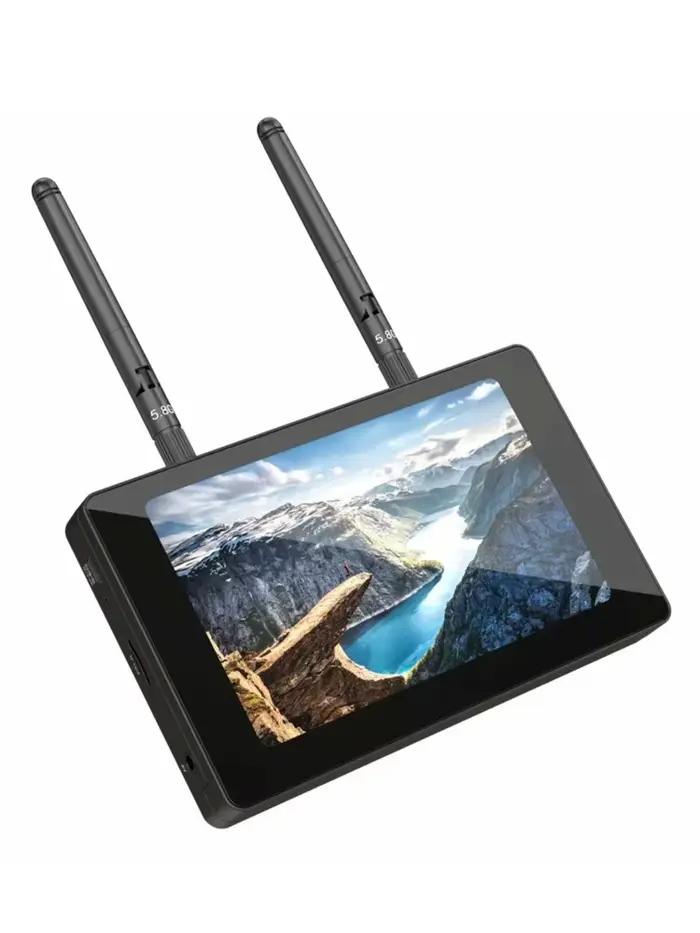 Moniteur FPV 5 pouces Eachine Moneagle IPS 1000Lux 5.8GHz 40CH Diversity avec DVR 360 ° Batterie intégrée Full View de