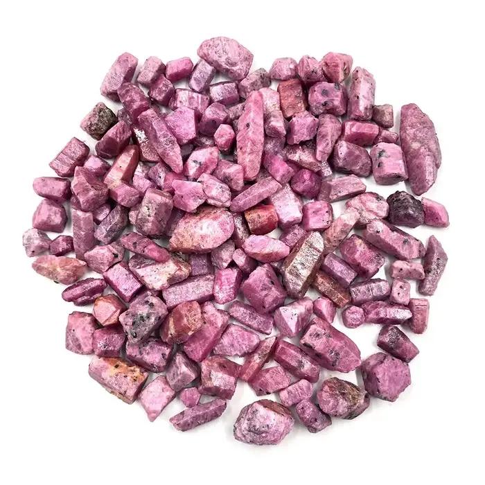 Gravier de Corindon Rouge Naturel, Spécimen Minéral Brut Rare, Objets de Collection, Utilisé pour la Fabrication de Bijoux, la Décoration de Jardin et de Maison