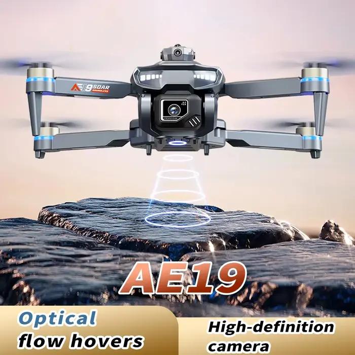 Drone AE19 avec évitement intelligent des obstacles, caméra aérienne haute définition 720p réglable électriquement, flux optique ultra-stable
