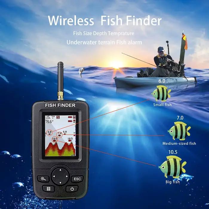 Sonar sans fil alerte de pêche détecteur de poisson sondeur d'écho sous-marin détecteur de pêche détecteur de poisson Portable