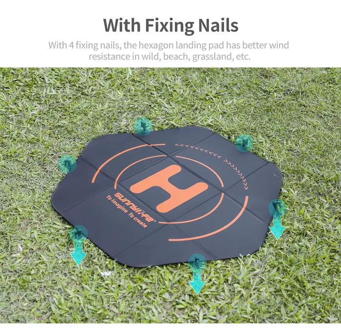 Sunnylife 80 cm ensemble de tapis d'atterrissage de Drone étanche pour DJI Mavic série/Mavic Air série/Mini série