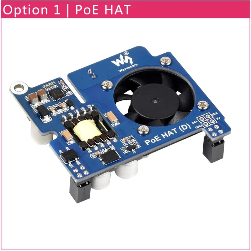 Raspberry Pi POE HAT 802.3af Module d'alimentation sur Ethernet SMPS avec ventilateur de refroidisse