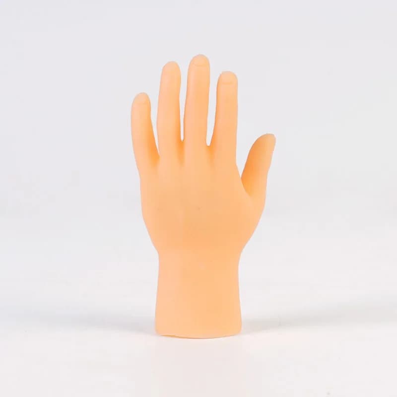 Simulation petites mains drôle mini mains pied doigt manchon silicone marionnette à main roman farce