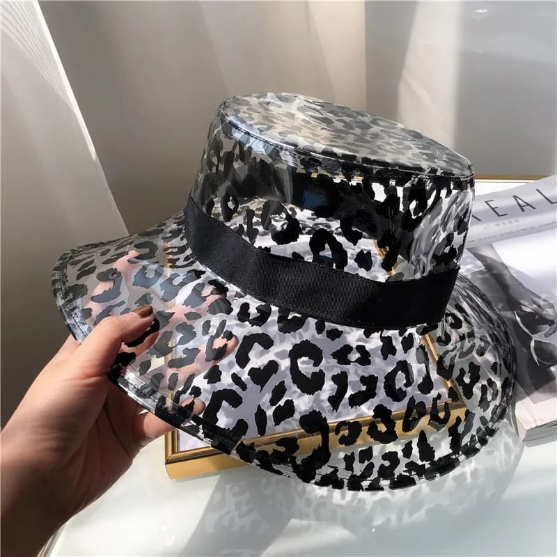 Chapeau de pluie Transparent en PVC, pliable, doux, imperméable, à large bord, pour femmes et filles