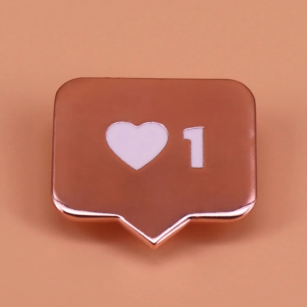 Épingle de message en émail, Instagram, 1 broche de notification, badge à bulles de discours, texte 