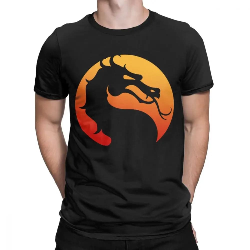 Mortal Kombat Logo T-Shirt jeu de combat populaire T-Shirt hommes T-Shirt en coton nouveauté T-Shirt