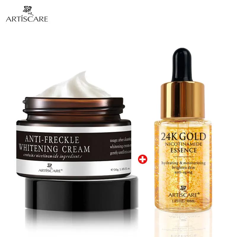 Essence pour le visage + crème blanchissante pour le visage, 2 pièces/ensemble, hydratant, estompe l