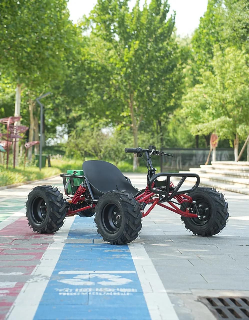 Vélo de montagne électrique tout-terrain Go Kart pour enfants, voiture de course deux Dash Rally, UT