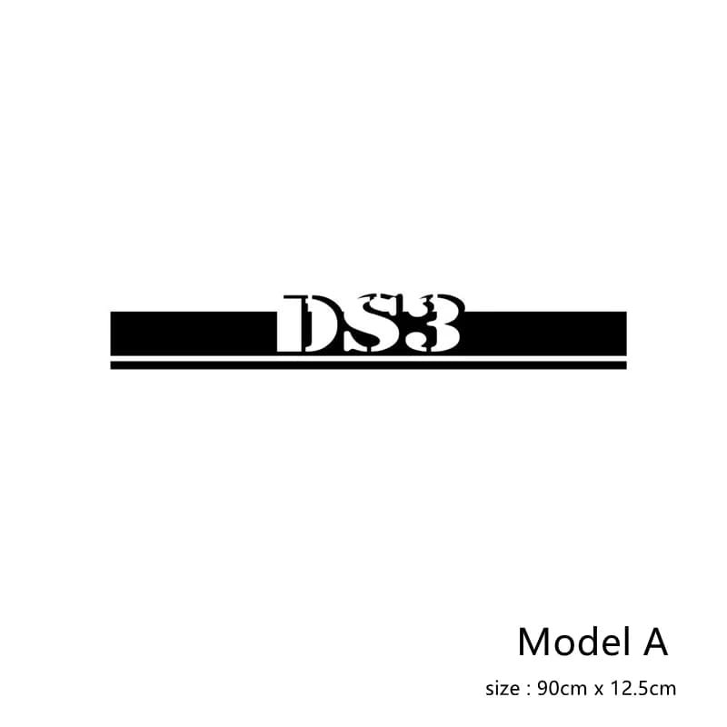 Autocollant de jupe latérale de porte de voiture à rayures pour citroën DS3, couverture de moteur de