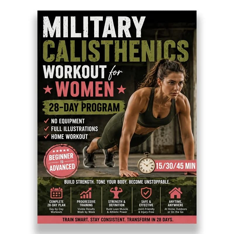 Entraînement de calisthénie militaire pour femmes : un programme de 28 jours avec le poids du corps 