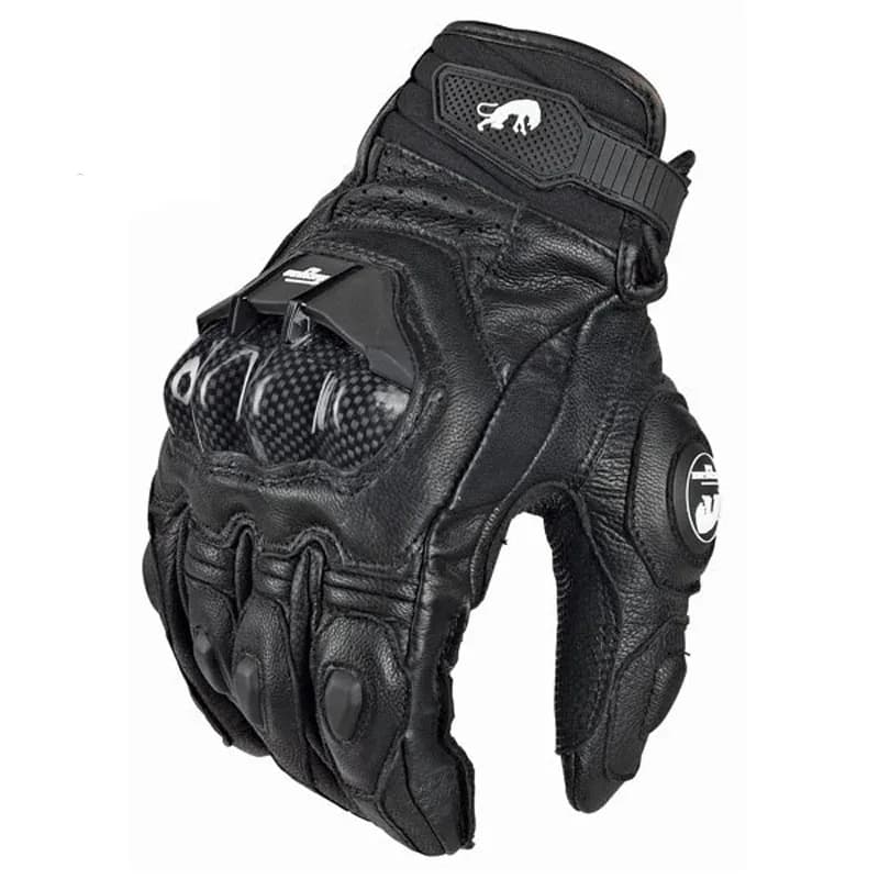 Gants de moto de course en cuir véritable pour hommes, écran tactile, vélo de route, équipe d'équita