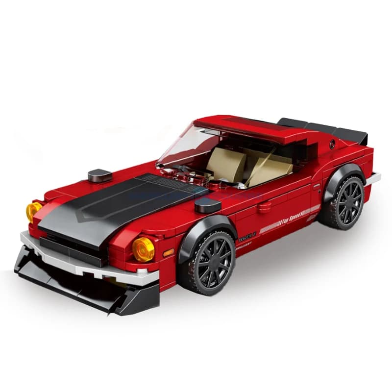 Briques de modèle de voiture de sport rouge MOC JD084, blocs de construction de véhicule de course t