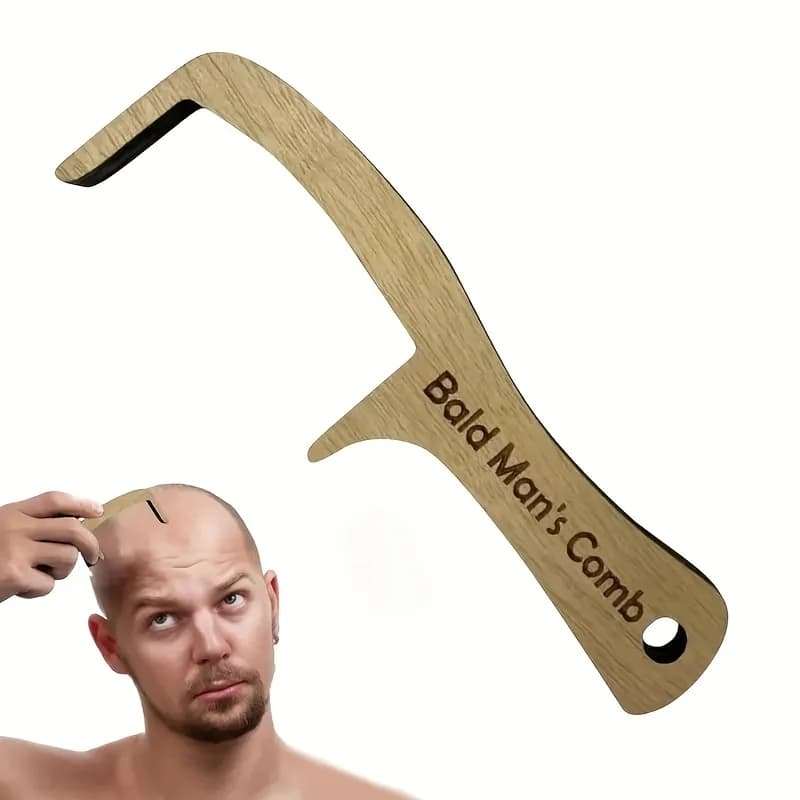 Peigne à cheveux en bois moderne pour hommes chauves, décoration de bureau multifonctionnelle, cadea