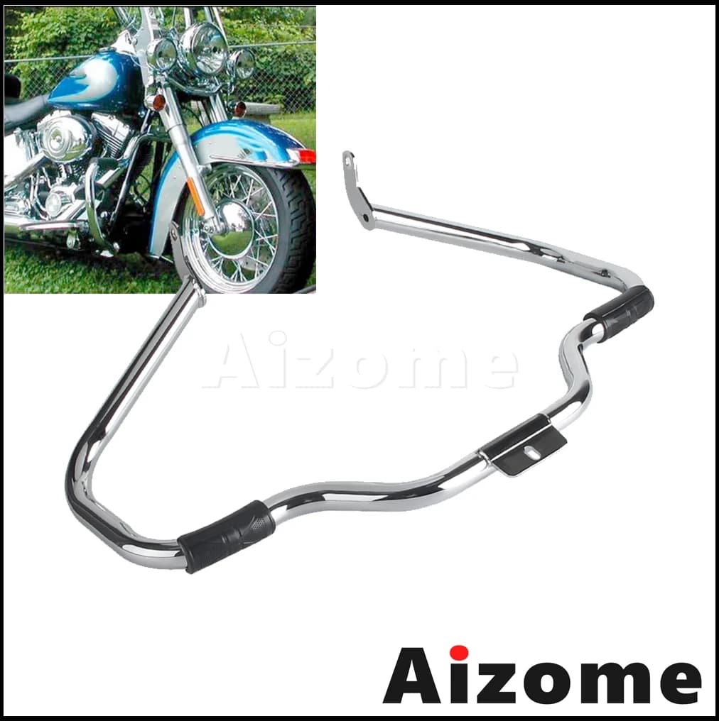 Barre de protection pour moto Harley Softail Fat Boy Lo FLSTF FLSTFB Heritage Softail Classic 2000-2