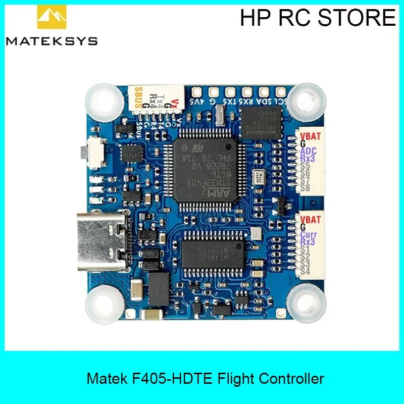 Contrôleur de vol MATEK F405-HDTE F4 STM32F405 avec double BEC intégré OSD Blackbox 3~12S LiPo 30X30