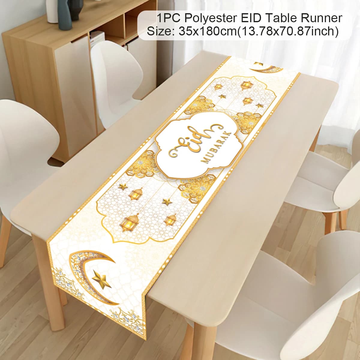 Chemin de Table de décoration du Ramadan 2025, décor EID Mubarak pour la maison, nappe du Ramadan Ka