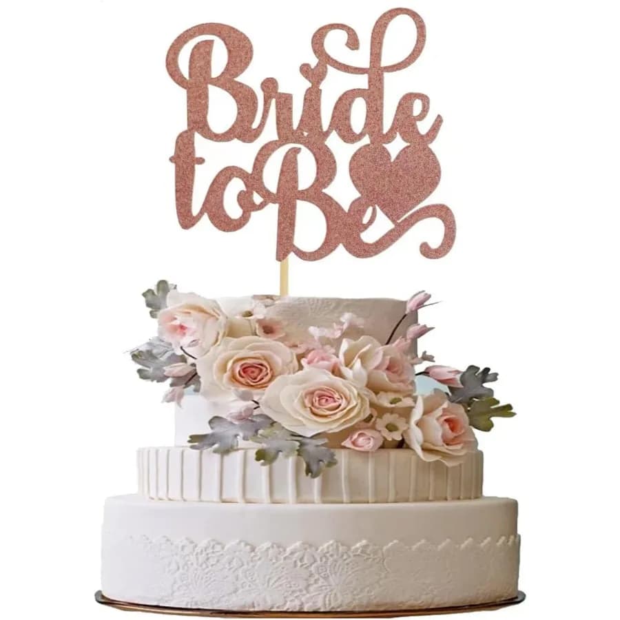 Décoration de gâteau de mariée en or Rose, 1 pièce, décorations de choix de gâteau de douche nuptial