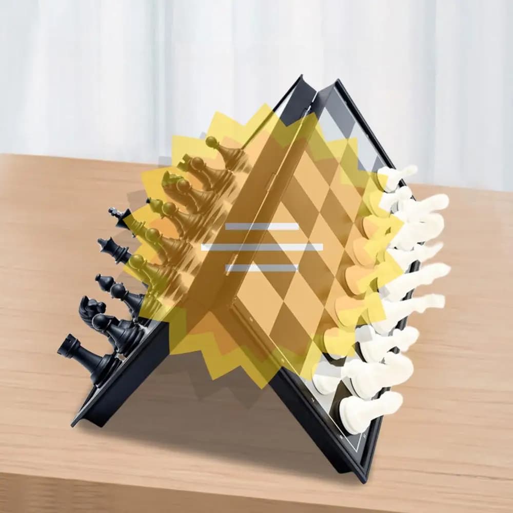 Échecs magnétiques pliables 19.5x19.5cm, échiquier Portable en plastique, jeu de société, cadeau pou