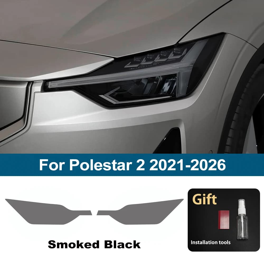 Film de protection en vinyle TPU PPF de qualité supérieure pour Polestar 2 3 4, noir fumé haute bril