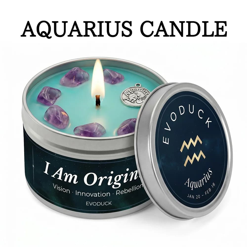 Bougie parfumée Capricorne, Oud Tabac, Bougie d'aromathérapie Constellation en boîte, Décoration par