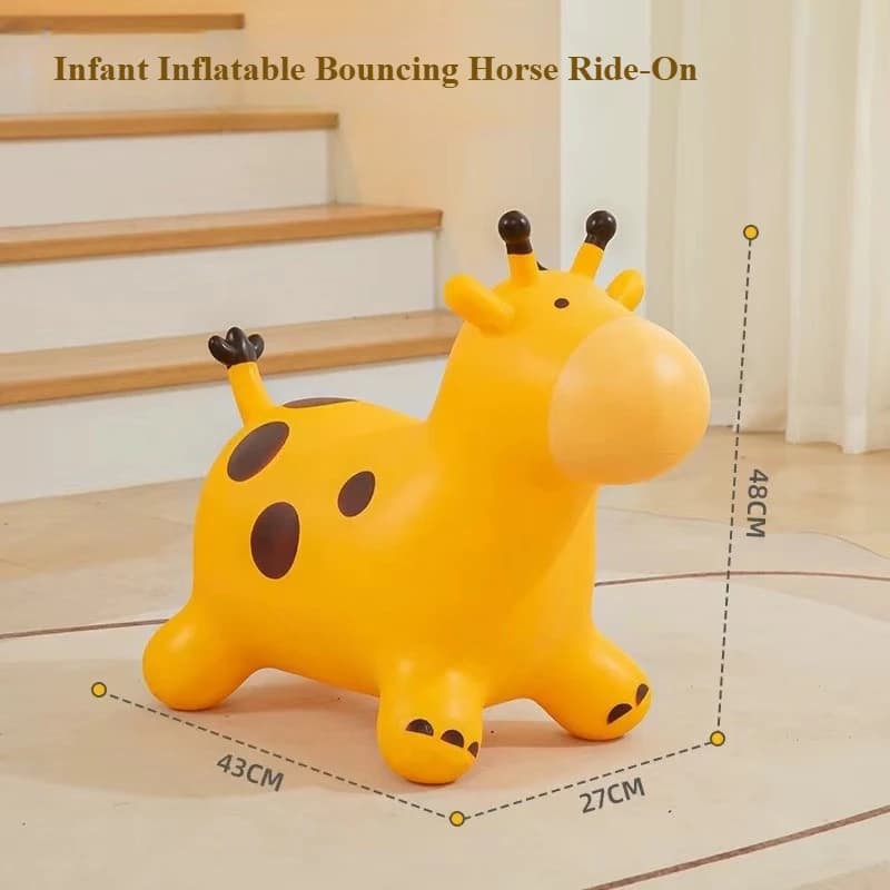 Cheval gonflable animal en PVC, sauteur souple, jouet d'équilibre pour bébé