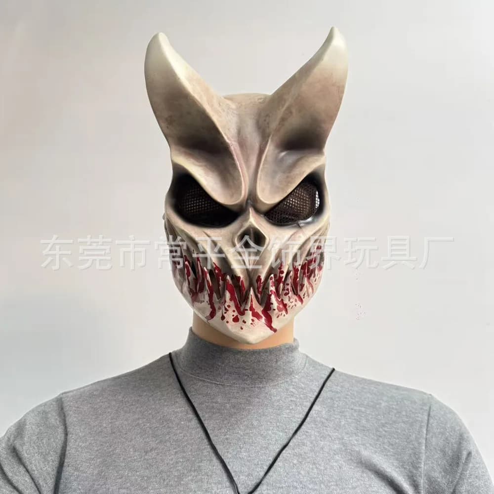 Masque buccal mobile en PVC, masque de bande à noyau mort, accessoires de boule d'Halloween