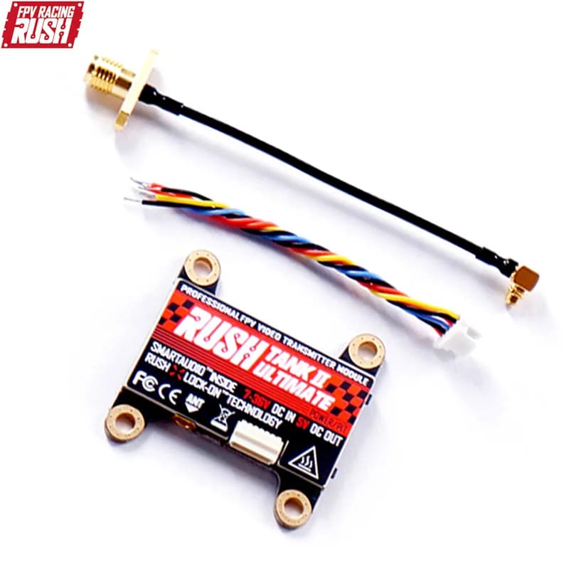RUSH Tank II Ultimate VTX 5.8G 48CH RaceBand Pitmode 25mW 200mW 500mW 800mW réglable FPV VTX 2-8S po