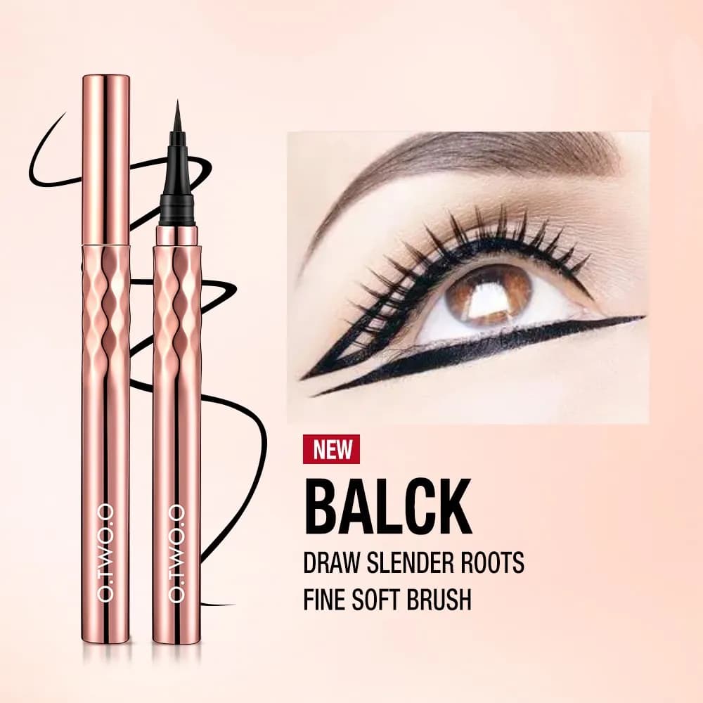 O.TWO.O crayon Eyeliner noir ligne mince facile à dessiner stylo Eyeliner imperméable longue durée e