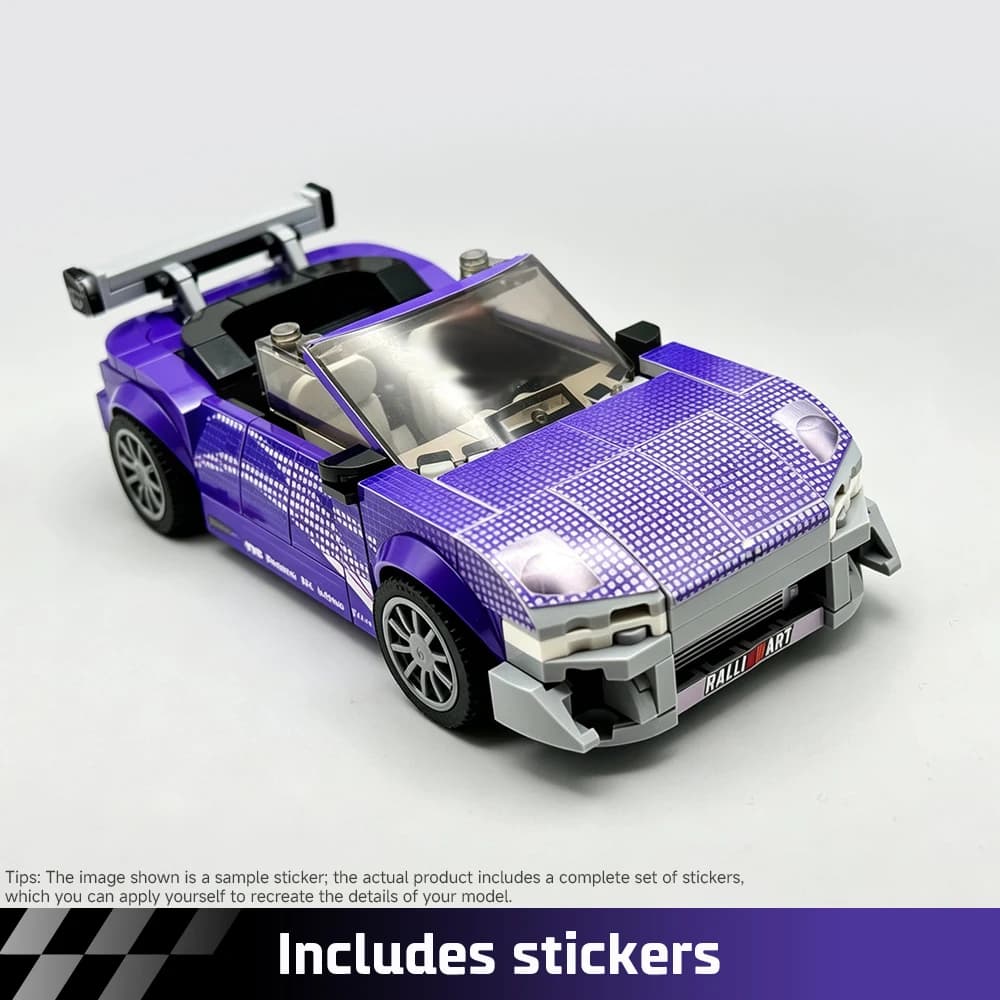 Nouvelle vitesse MOC Série de blocs de construction de voitures de course classiques, modèle de