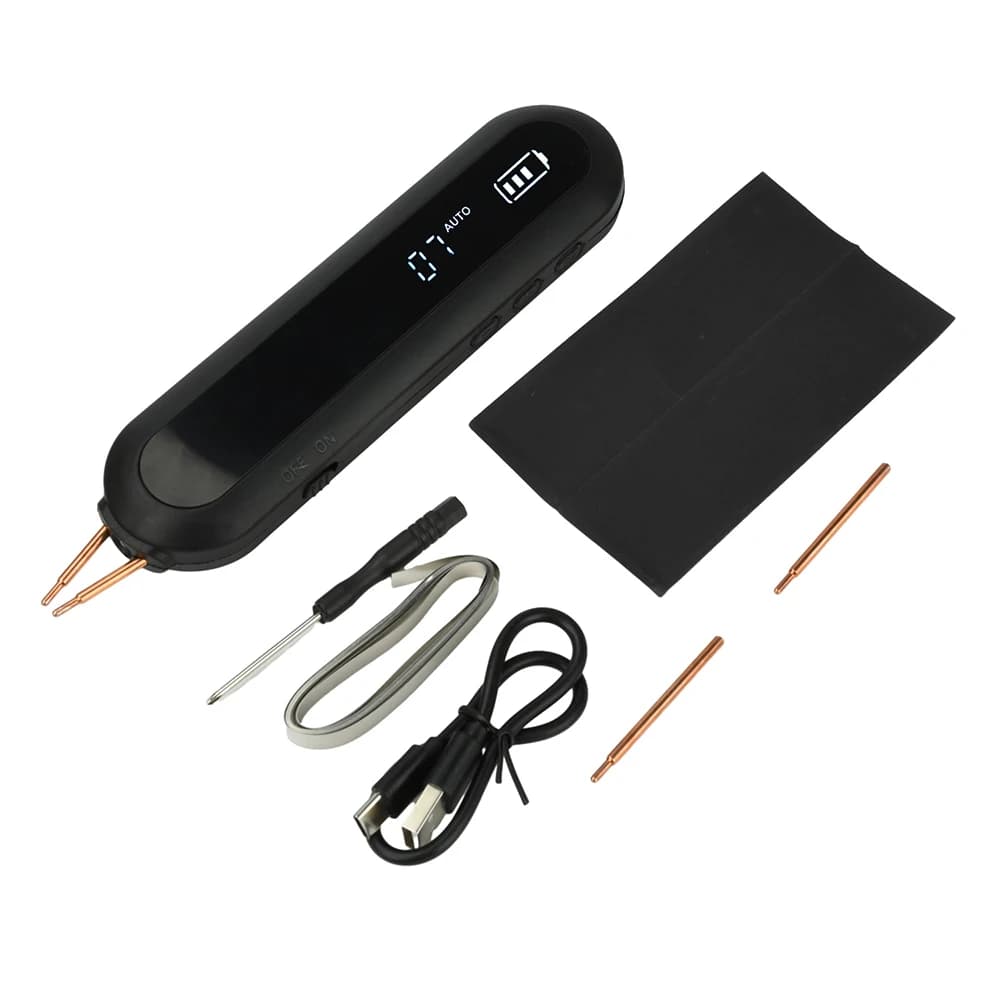 Mini soudeuse par points portative réglable à 12 vitesses, éclairage LED Portable à 9 niveaux, batte