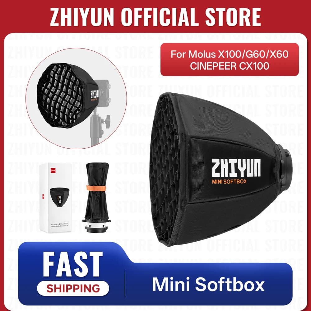 ZHIYUN-Mini boîte à lumière octogonale officielle EX1H02, support ZY, accessoires pour ZHIYUN Molus