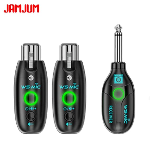 Système émetteur-récepteur sans fil JAMJUM pour microphone dynamique et table de mixage audio