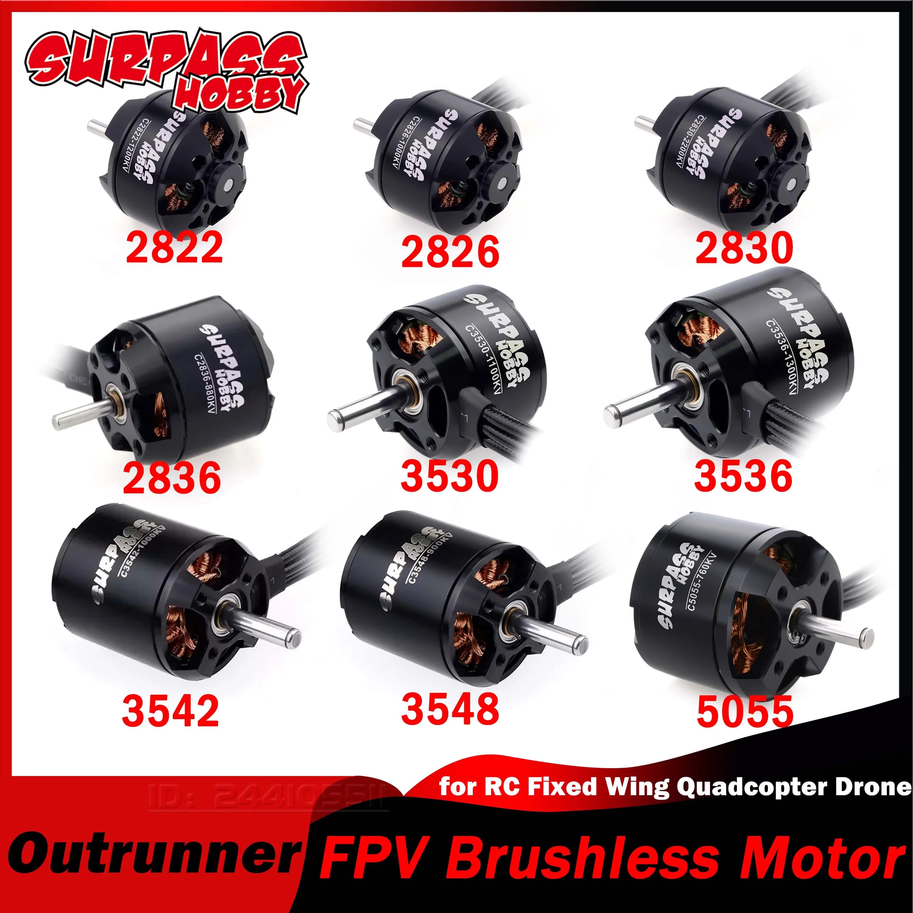 SURPASS-Moteur sans balais pour importateur quadrirotor RC 3D, aile de partenaires multicopter, BBY 