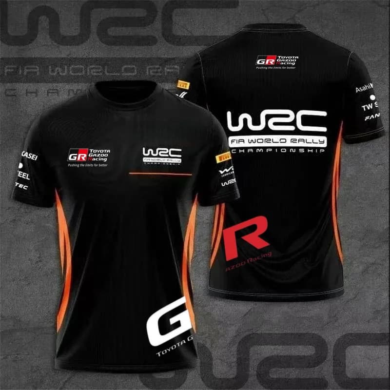 Toyota GR Racing Team – T-Shirt à manches courtes et col rond, ample et surdimensionné, imprimé en 3