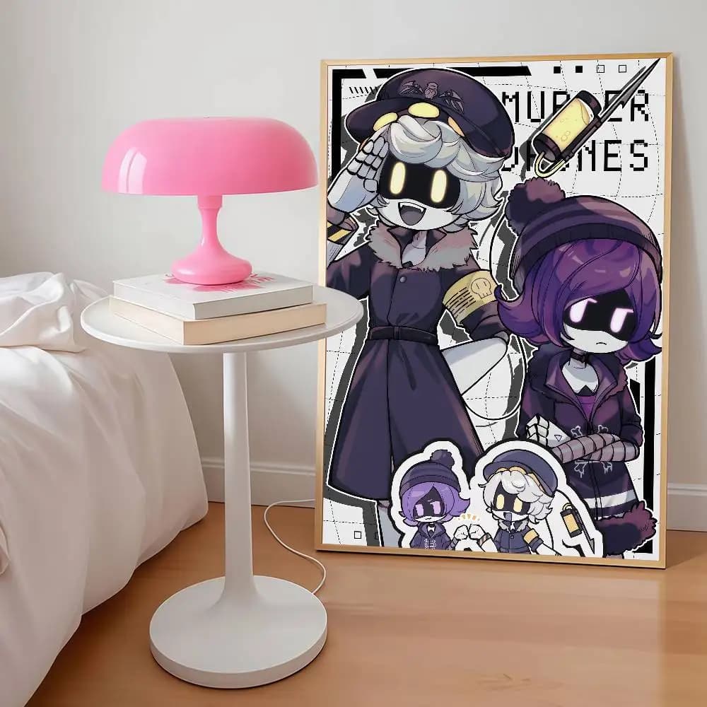 Affiches d'anime M-Murder Drones Uzi N Vizzy, décorations murales pour dortoirs, chambres à coucher